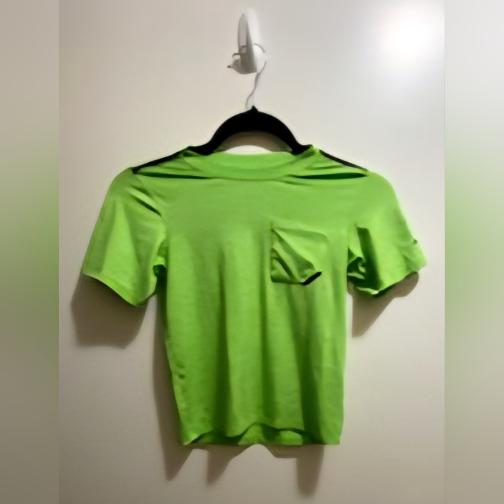 Columbia Youth Tee XS 6/7 Green Pocket Logo Shirt